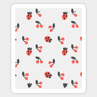 Strawberry Hand Drawn Pattern Sticker